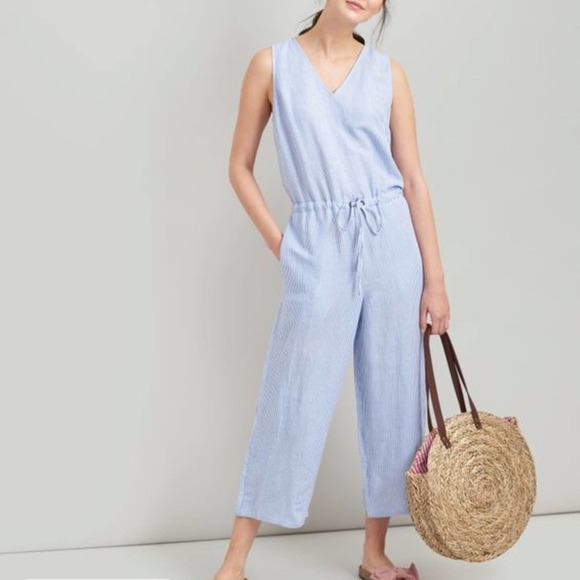 Joules Pants & Jumpsuits Joules Angela Linen Wide Leg Cropped